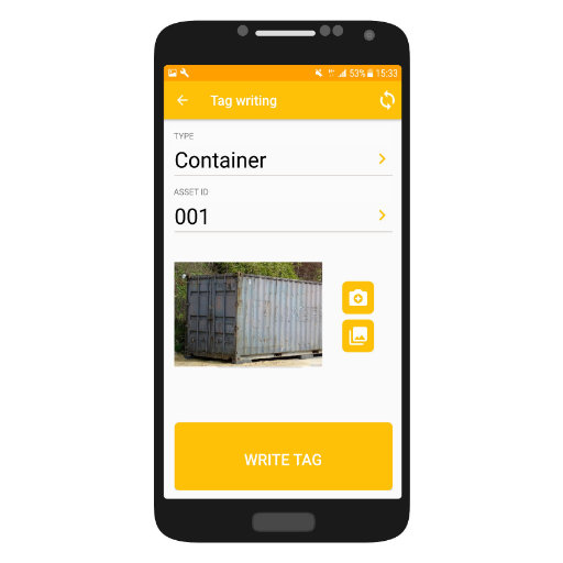 A container managed and mapped by Arcoda Asset