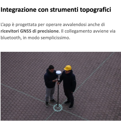 Integrazione con strumenti topografici