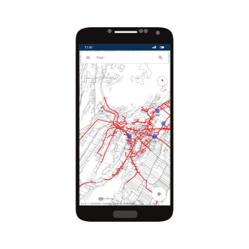 Mobile GIS allows you to use customized maps (e.g. cadastral map)