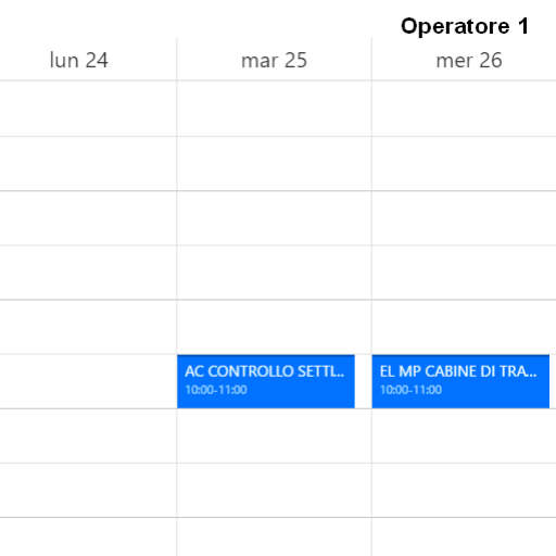 Il calendario per l'assegnazione degli ordini di lavoro