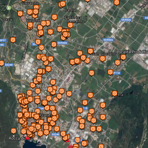 Ordini di lavoro rappresentati in mappa